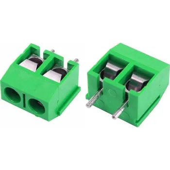 Síťový kabel Svorkovnice do DPS 2P KF301-2P RM=5mm, zelená