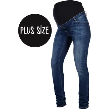 Těhotenské džíny Sophia – modré stone wash, bavlna, nadměrné velikosti Velikost: 6XL