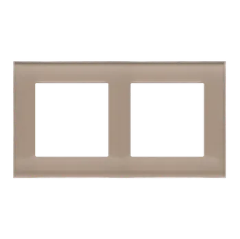 vypínač SIMON TRN2/172 Rámeček 2 násobný, skleněný bílá