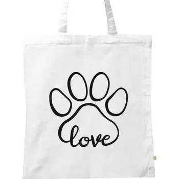 BIO plátěná taška s potiskem Dog love