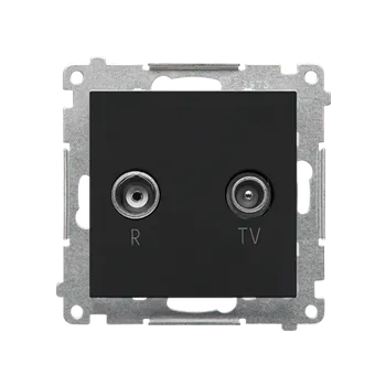 Elektrická zásuvka SIMON TAK.01/149 Zásuvka anténní R-TV koncová oddělená (přístroj s krytem), 1x vstup: 5÷862 MHz bílá