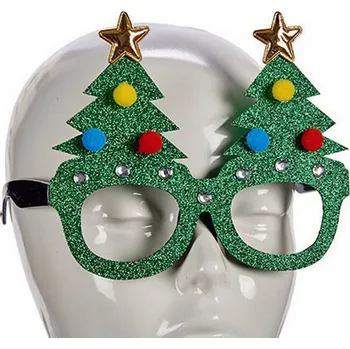 Vánoční dekorace Krist+ Brýle Vánoční stromek Polyuretan Zelená (14 x 16 x 11,5 cm)