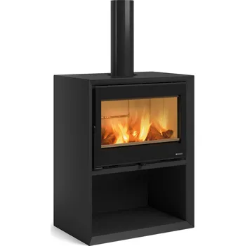 Krbová kamna Nordica Dante Con Portalegna s podstavcem / dřevníkem - černá