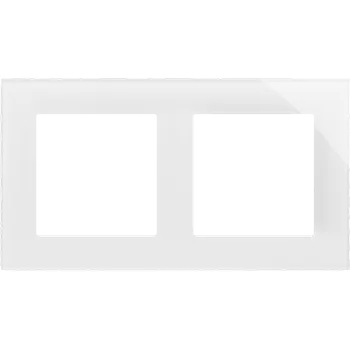 vypínač SIMON TRN2/181 Rámeček 2 násobný, skleněný bílá