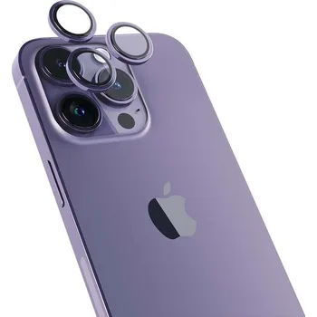 Epico Hliníkové ochranné sklo na čočky fotoaparátu pro pro Apple iPhone 14 Pro/14 Pro Max temně fialové