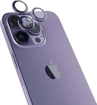Epico Hliníkové ochranné sklo na čočky fotoaparátu pro pro Apple iPhone 14 Pro/14 Pro Max temně fialové