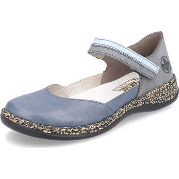 Dámské tenisky Dámská kožená obuv celoroční RIEKER DC 46336-12 modrá 37