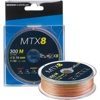 Lano CAPERLAN Pletenka z 8 pramenů na mořský rybolov MTX8 Multicolore 300 m 16/100