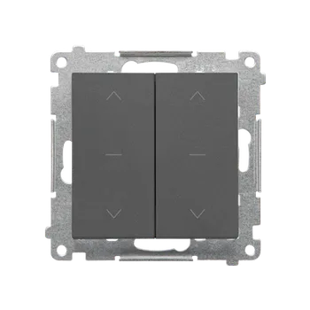 vypínač SIMON TZW2.01/116 Spínač žaluziový třípolohový 2 násobný (přístroj s krytem), řazení 1-0-2, 10 A / 2