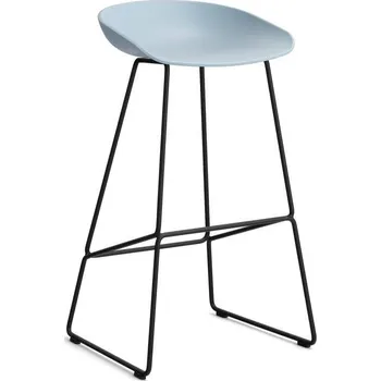 Barová židle HAY Barová stolička AAS 38 High Black Powder Coated Steel, slate blue