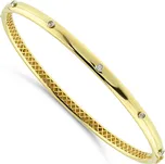 Lillian Vassago Pevný zlatý náramek zdobený zirkony LLV98-GB008Y