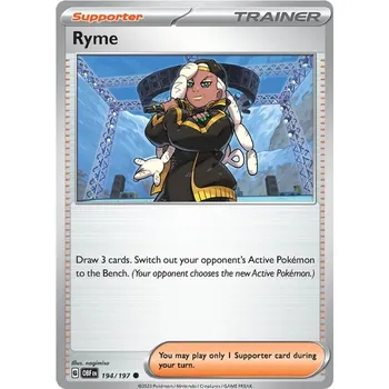 Sběratelská karetní hra Ryme 194/197 - Obsidian Flames Typ karty: Reverse Holo