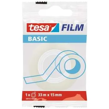 Lepicí páska Tesa BASIC - 15 mm x 33m, transparentní