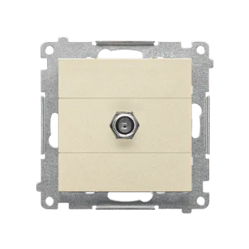 Elektrická zásuvka SIMON TASF1.01/144 Zásuvka anténní 1 násobná typ „F” (přístroj s krytem), pro jednotlivé instalace b