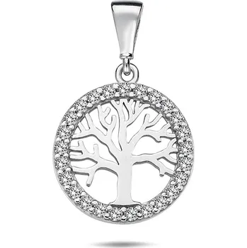 Přívěsek Lillian Vassago Přívěsek strom života zdobený zirkony, bílé zlato LLV98-GP114W