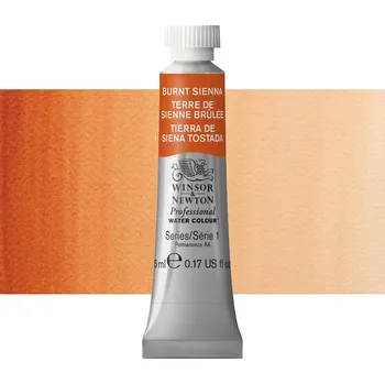 Vodová barva Akvarelová barva Winsor & Newton Professional, 5ml - Burnt Sienna