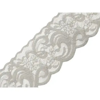 Krajka Stoklasa Elastická krajka 9 cm/1 m světle šedá 