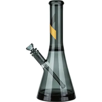 Skleněný bong Marley Natural Water Pipe z kouřového černého skla (Stylová, avšak jednoduchá vodní dýmka z kouřového borosilikátového skla od Marley Natural.)