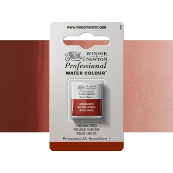 Vodová barva Akvarelová barva Winsor & Newton Professional, půlpánvička - Indian Red