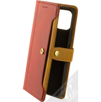 Pouzdro na mobilní telefon 1Mcz Unique Card Book flipové pouzdro pro Xiaomi Mi 11 Lite, Mi 11 Lite 5G červená (red)