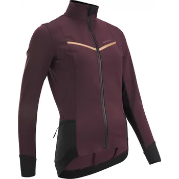 VAN RYSEL Dámská hřejivá bunda na silniční kolo RCR vínová 38 FIALOVÁ