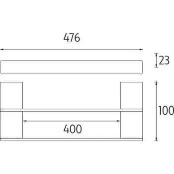 Dávkovač mýdla Držák na ručníky dvojitý, 48 cm