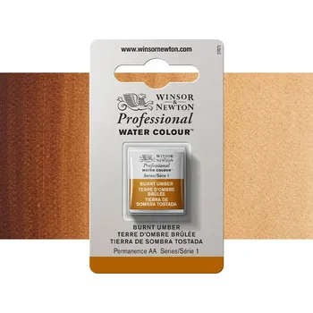 Vodová barva Akvarelová barva Winsor & Newton Professional, půlpánvička - Brown Umber