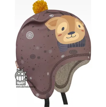 Čepice Chlapecká zimní funkční čepice Dráče - Polárka 33, hnědá jelen Barva: Hnědá, Velikost: 52-54