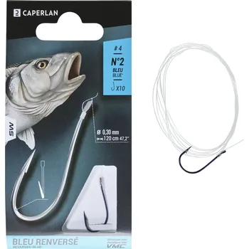 Rybářský háček CAPERLAN Háček s návazcem a lopatkou na mořský rybolov modrý 2
