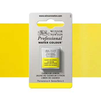 Vodová barva Akvarelová barva Winsor & Newton Professional, půlpánvička - Cadmium Lemon