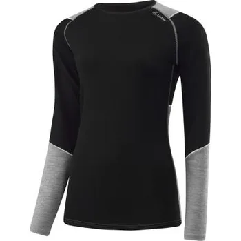 Löffler L/S TRANSTEX MERINO 2022 černé dámské funkční triko 46/3XL - černá/šedá + DÁREK + Doprava ZDARMA