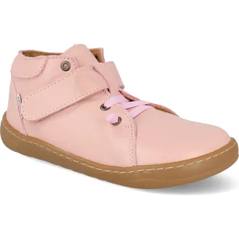Dívčí obuv Barefoot dětské kotníkové boty Pegres - Skinny SBF62 růžové Velikost: 30