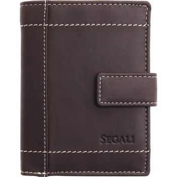 Peněženka Pánská kožená peněženka na výšku Segali 7516L hnědá