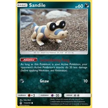 Volný čas Pokémon UNB 113/214 Sandile - Unbroken Bonds Stav: Excellent, Verze: NORMAL