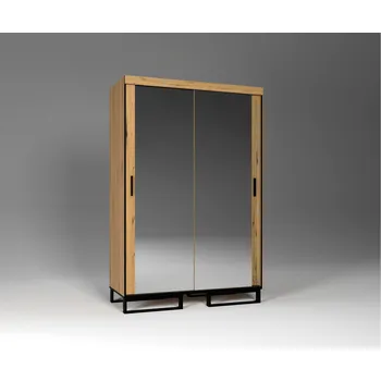 Šatní skříň ARK Šatní skříň OSKAR, Dub Votan/Černá 150 cm