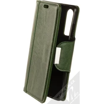 Pouzdro na mobilní telefon 1Mcz Grain Hoof Book flipové pouzdro pro Huawei P30 mořské řasy zelená (seaweed green)