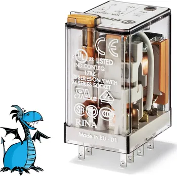 Relé FINDER Relé 55.32.8.012.0040, 2P/10A, 12V AC 553280120040