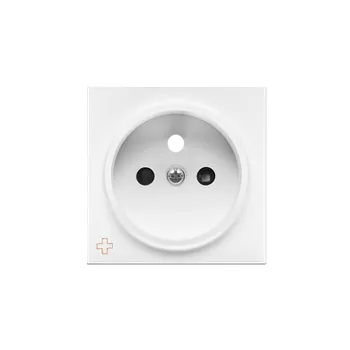 Elektrická zásuvka SIMON TGZ1ZP/AB111 Kryt 1 násobné zásuvky, s uzemněním, se clonkami bílá