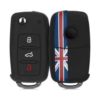 Pouzdro na mobilní telefon Silikonový obal na autoklíč pro VW Škoda Seat - červená