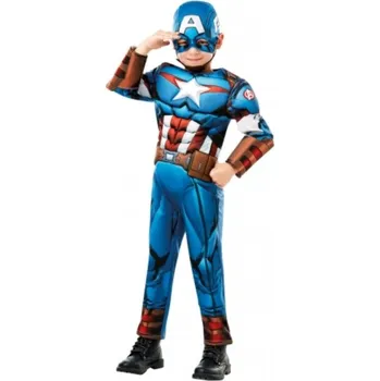 Karnevalový kostým Rubies Avengers: kostým Captain America Deluxe - vel. M