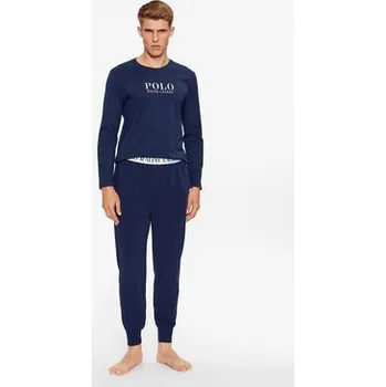 Pánské tričko Polo Ralph Lauren S dlouhým rukávem 714899614003 Tmavomodrá Regular Fit XL