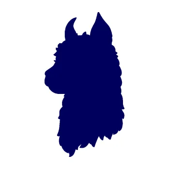 Samolepící dekorace Lama 006 levá silueta (23 - tmavě modrá) SAMOLEPKA NA AUTO, NÁLEPKA, FÓLIE, POLEP, TUNING, VLASTNÍ TEXT, TISK, AUTOSAMOLEPKY.cz, POLEPY, OBRÁZEK, LOGO, 3D STICKERS