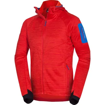 Pánská mikina Northfinder Pánská univerzální funkční mikina s kapucí DAMMASTOCK, rudá, XL