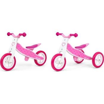 Odrážedlo Milly Mally Odrážedlo tříkolka 2v1 Look Hearts