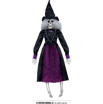 Karnevalový kostým Guirca Kostlivec čarodějnice na zavěšení 40 cm