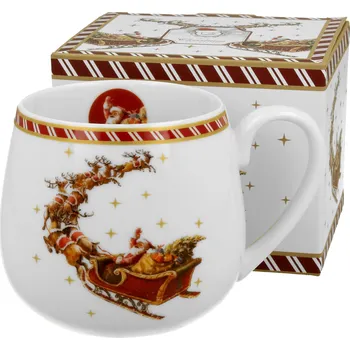 DUO Gifts DG - Vánoční hrnek barylka SANTA ON SLEIGH v dárkovém balení - 430 ml