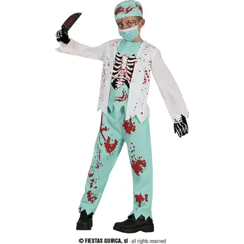 Guirca Fiestas Španělsko Skeleton zombie - lékař varianta: věk 5 - 6 roků
