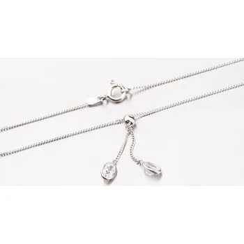 Oblečení a móda Dámský náhrdelník stříbro 925 stříbra se zirkony M3337B délka 40 cm