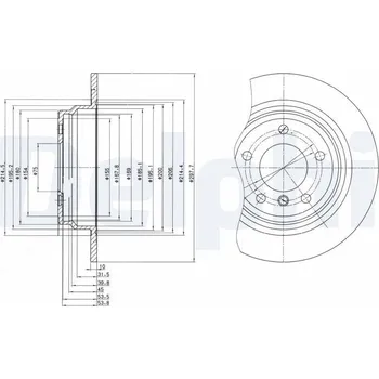 Brzdový kotouč Brzdový kotouč DELPHI BG3044