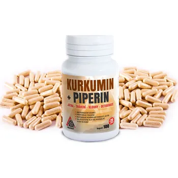 Přírodní produkt Kurkumin + Piperin VALKNUT 120 kapslí